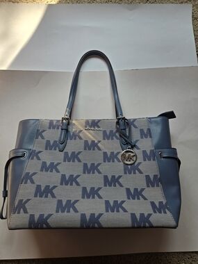Michael Kors Blue  Canvas Tote
